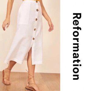 Reformation Highland Skirt White